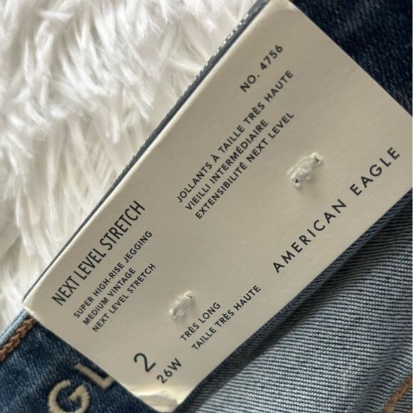 American Eagle Jeans Super High Rise Jegging New Womens Size 2 X Long - Picture 9 of 10